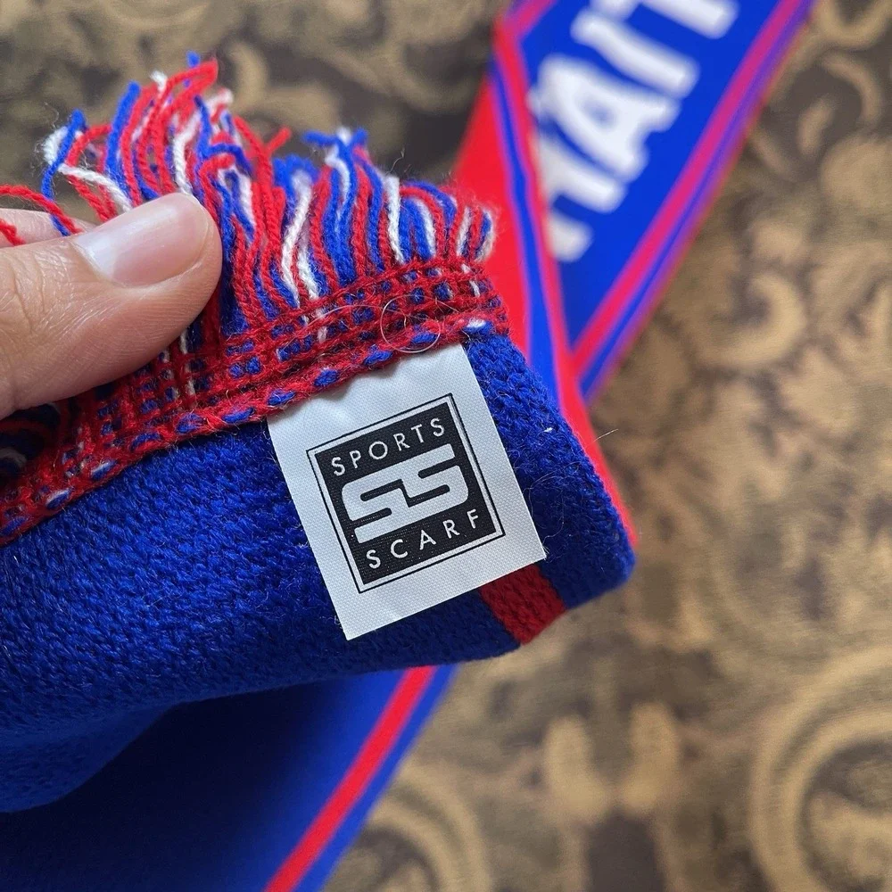 Haiti Soccer Football Scarf Licensed New Red Blue Double Sided New